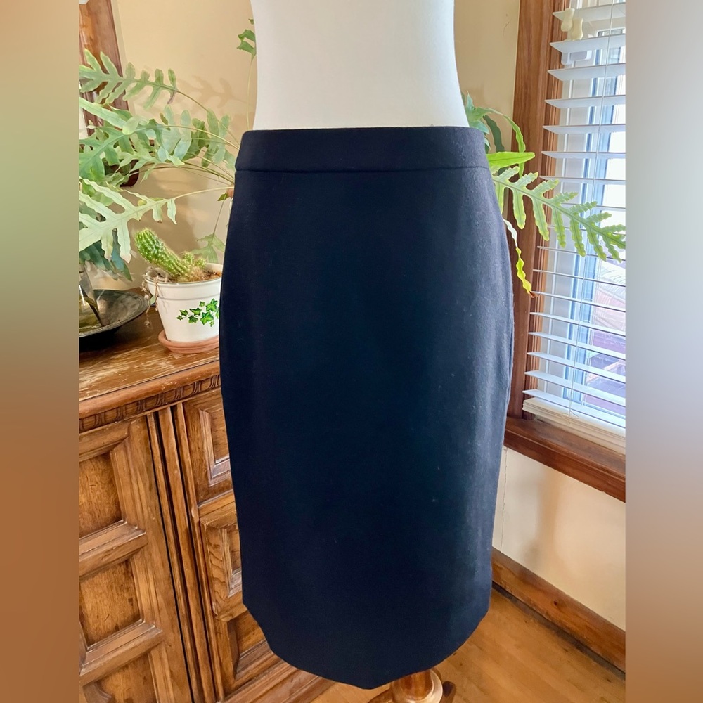 J.Crew Black Wool Pencil Skirt W’s 4